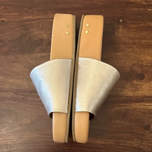 Beek Metallic Gold Slide Sandals - Picture 3 of 7